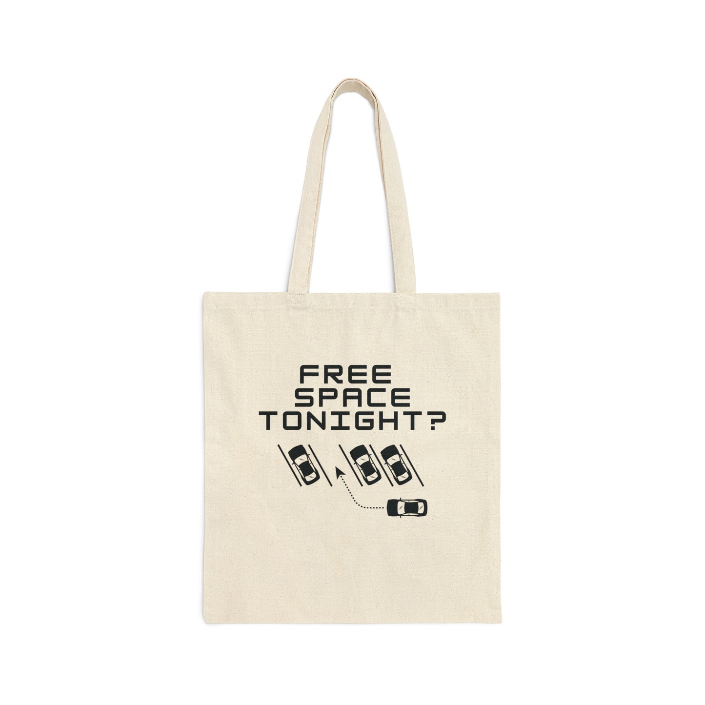 Canvas Tote Shopping Bag, Free Parking Space