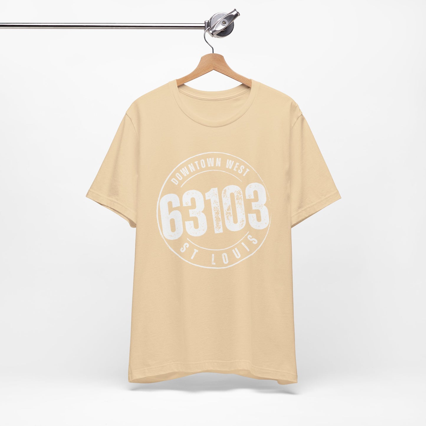 63103 Downtown West St. Louis Tee, White Imprint