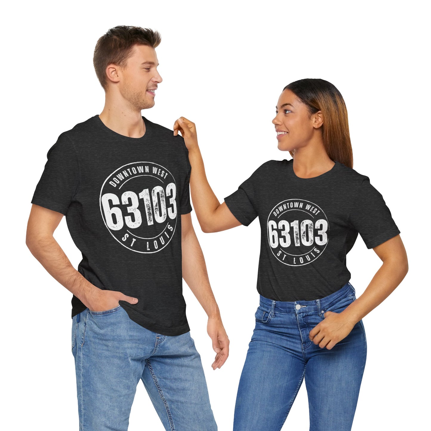 63103 Downtown West St. Louis Tee, White Imprint