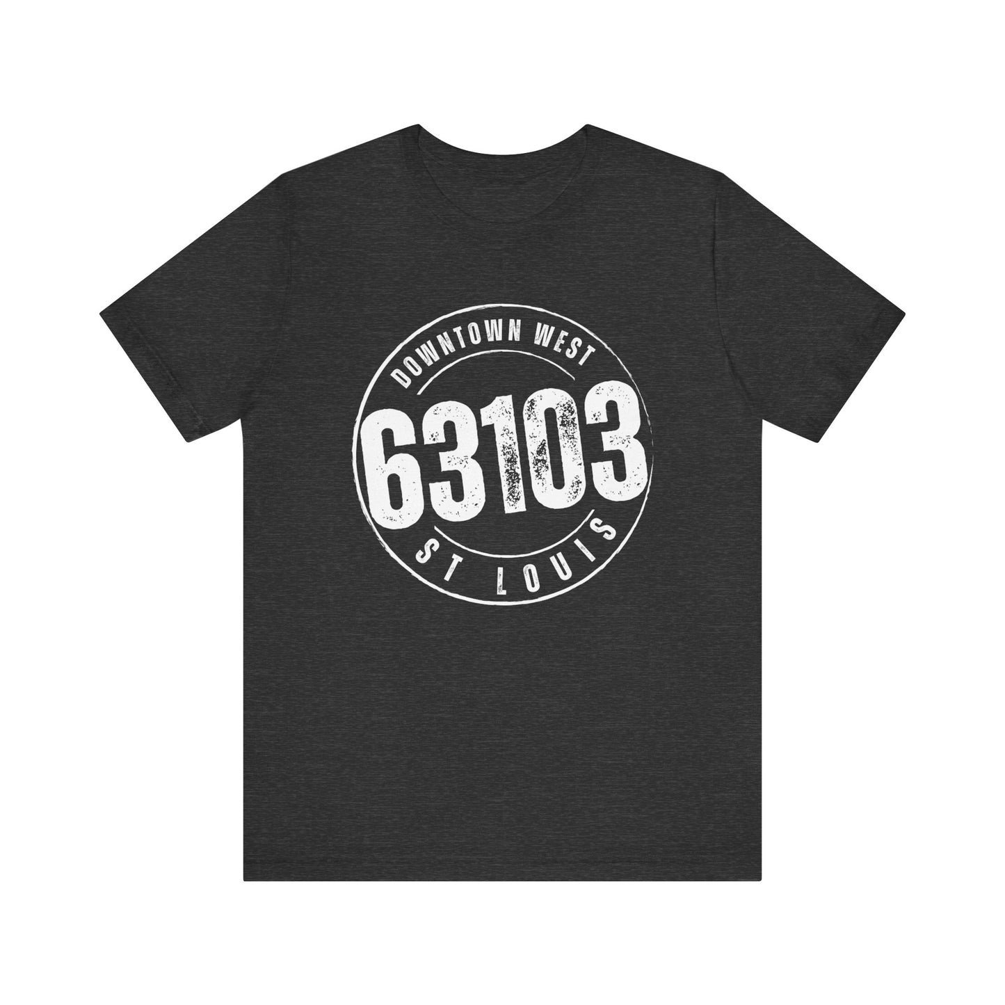 63103 Downtown West St. Louis Tee, White Imprint