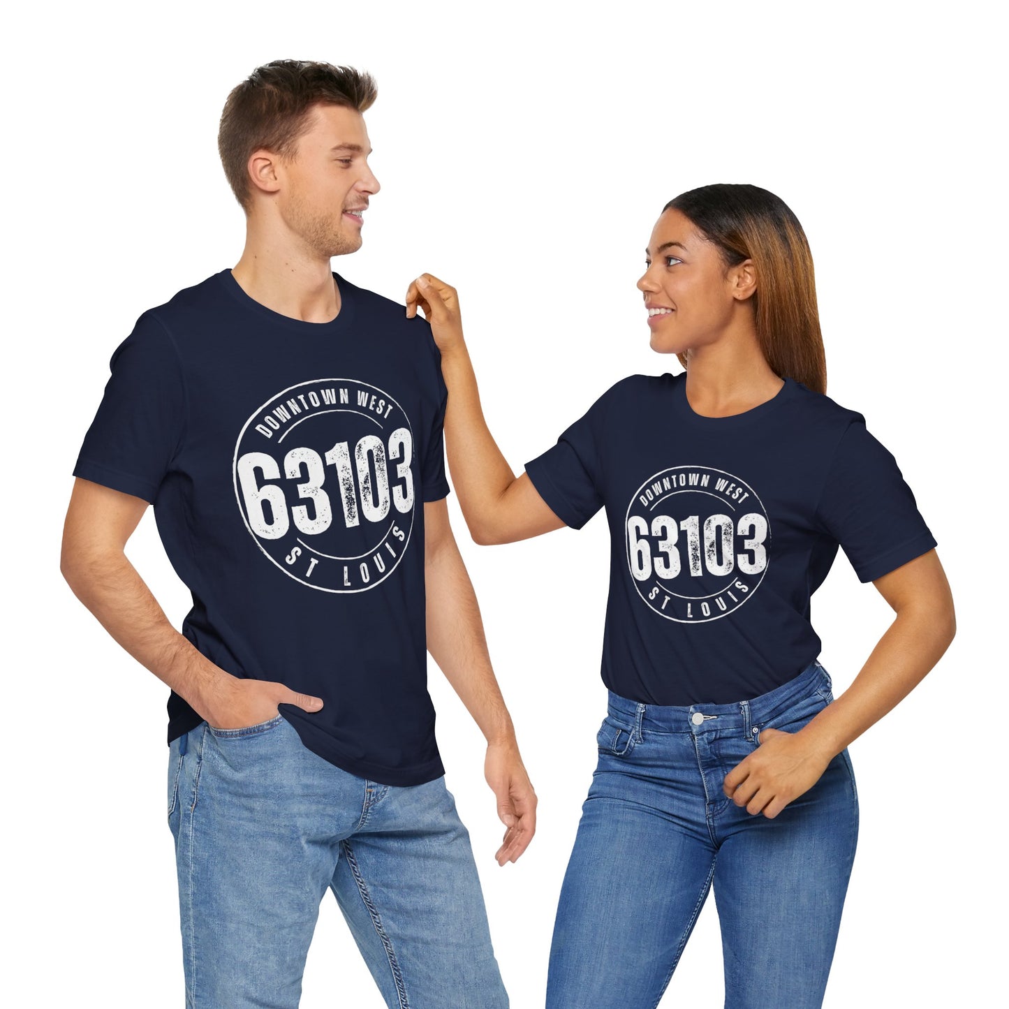 63103 Downtown West St. Louis Tee, White Imprint