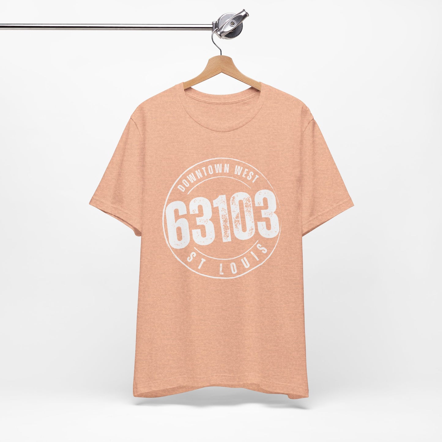 63103 Downtown West St. Louis Tee, White Imprint