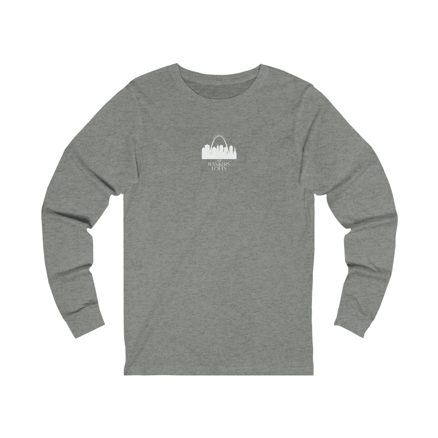 Bankers Lofts Logo Longsleeve - Logo is peekthrough sized to show perfectly with a jacket, coat, or cardigan or to wear on its own.