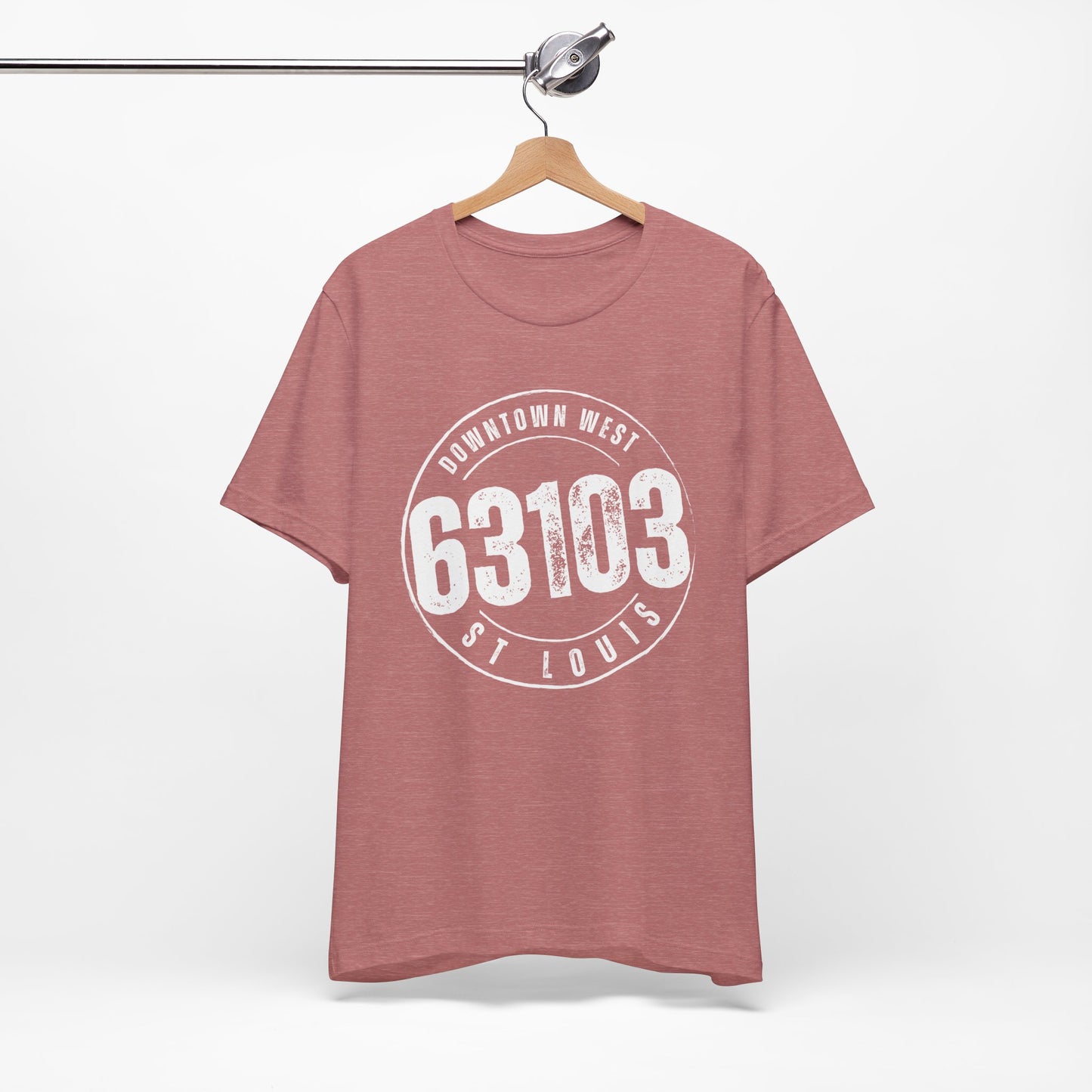 63103 Downtown West St. Louis Tee, White Imprint