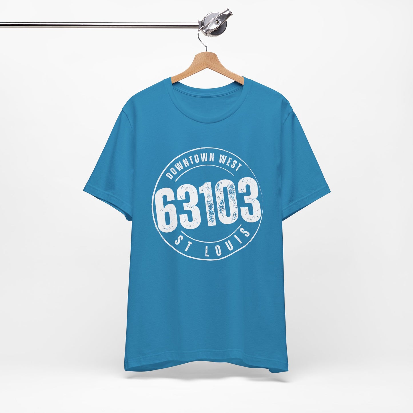 63103 Downtown West St. Louis Tee, White Imprint