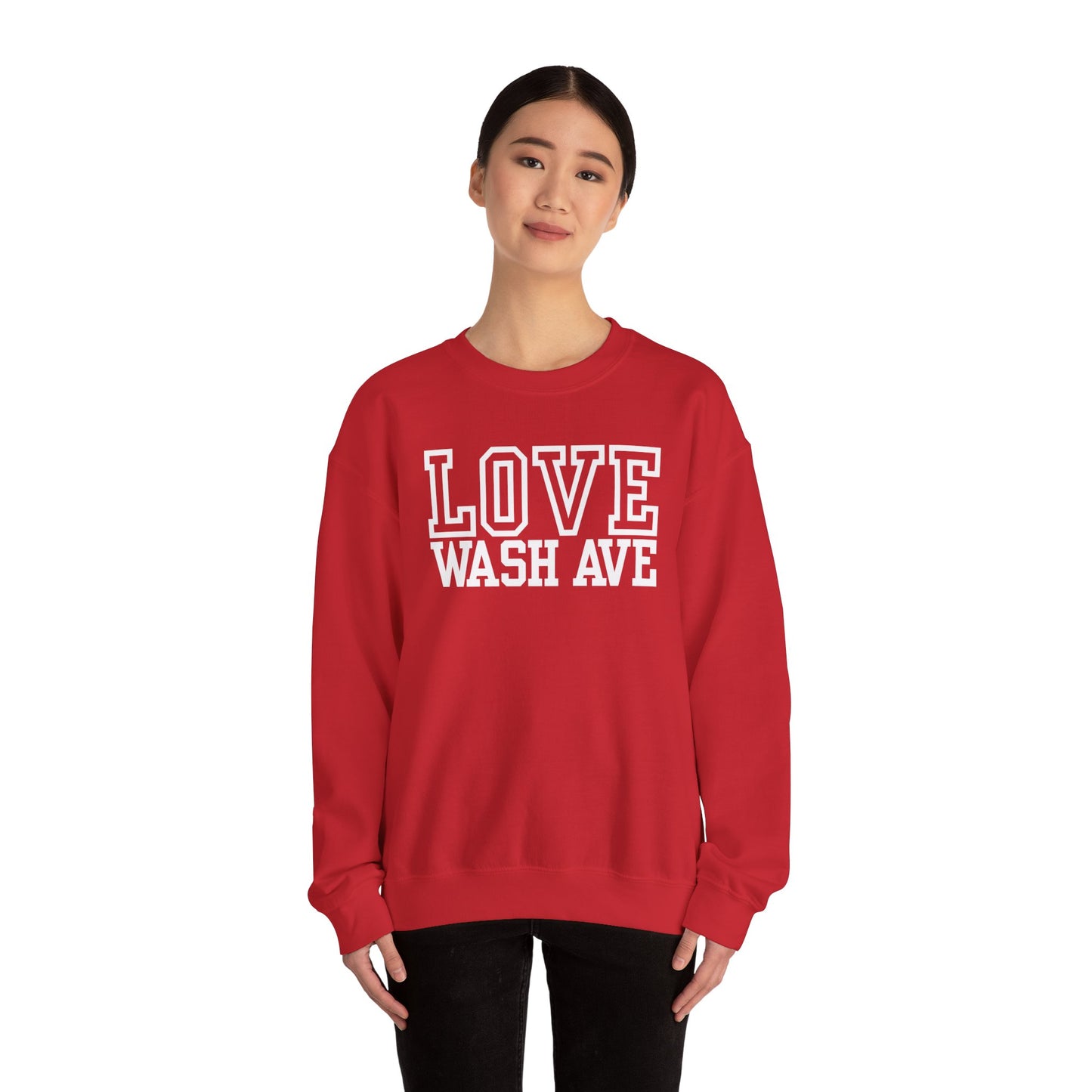 Love Wash Ave Varsity Sweatshirt