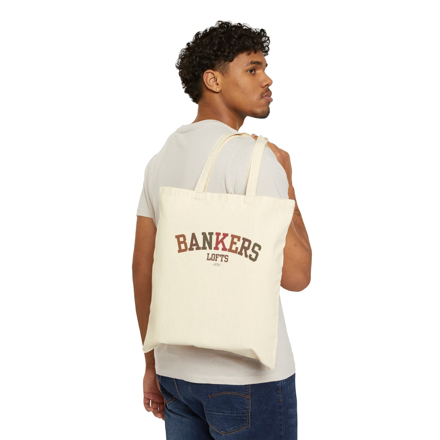 Canvas Tote Shopping Bag - Bankers Collegiate